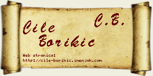 Ćile Borikić vizit kartica